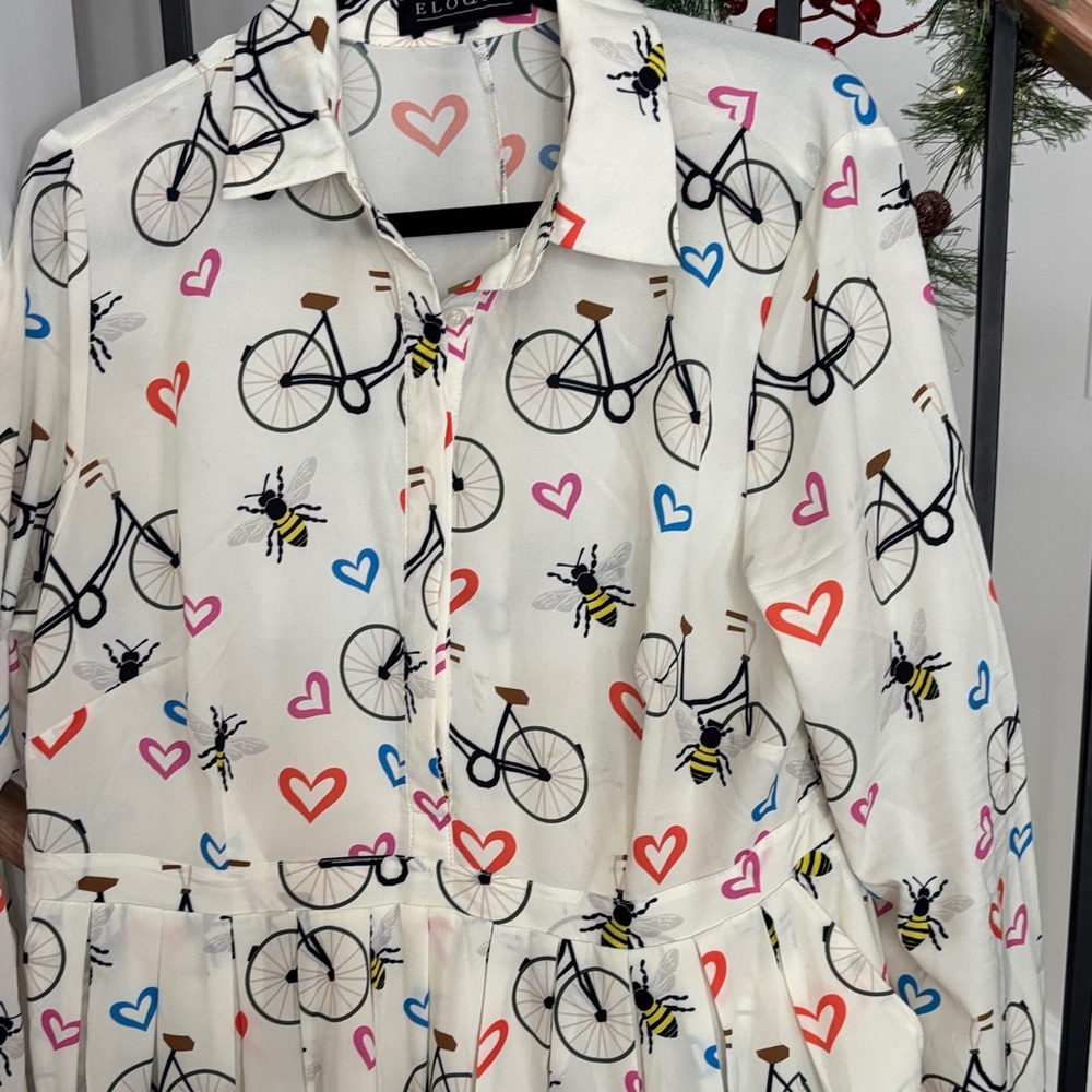 Eloquii Bicycle Print Dress size 14 - Picture 7 of 7
